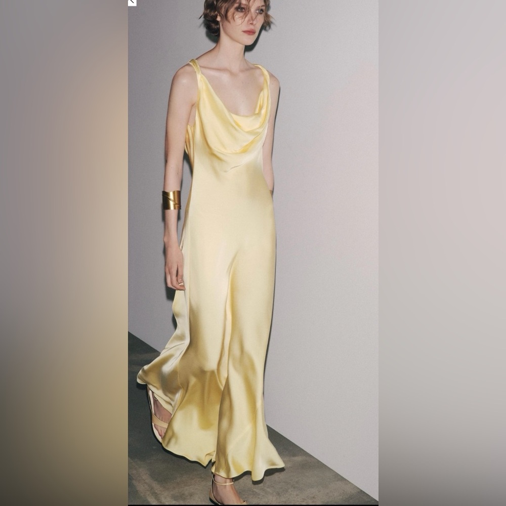 Zara Yellow Backless Dress